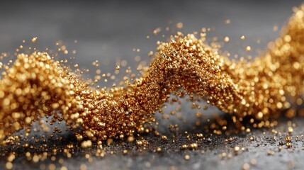 Sparkling gold glitter representing gold accumulation breakout risk index and financial forecasting concept visuals