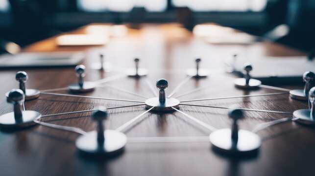 Classic clock on a table representing team strategy hub for central panel aligning business objectives and timing