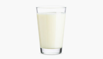 Refreshing glass of milk isolated on a white background perfect for energy boost and nutritional benefits