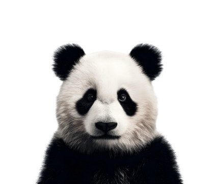 Half-body panda facing forward