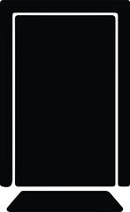 Illustrator Vector Blank information kiosk advertising banner display silhouette
