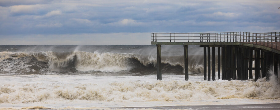 Atlantic Ocean in New Jersey during Hurricane Erin, August 2025