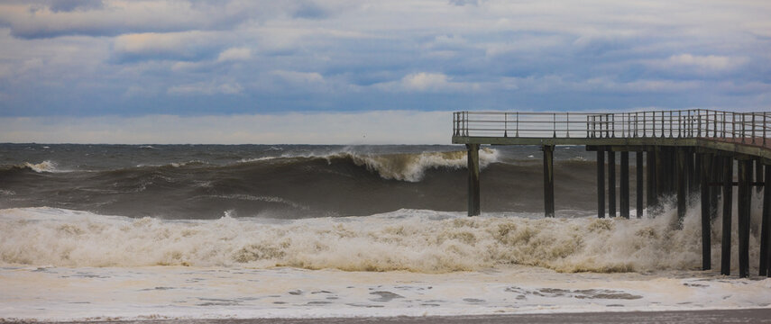 Atlantic Ocean in New Jersey during Hurricane Erin, August 2025