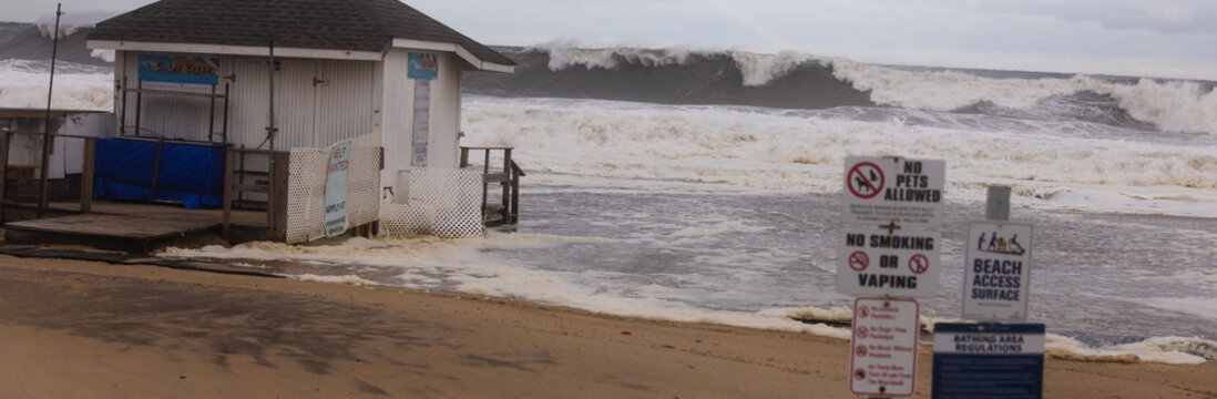 Atlantic Ocean in New Jersey during Hurricane Erin, August 2025
