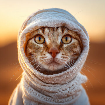 Cat Portrait Adorable Pet Feline Majestic Headshot Whiskers Soft Fur Cute Playful Expression Warm Light Whimsy Delightful Funny Wildlife Domestic Animal Sweet Beautiful Nature Sunset Posing Silhouette