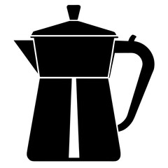 Minimal Coffee Pot Silhouette Vector