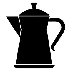 Minimal Coffee Pot Silhouette Vector