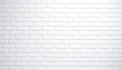 Seamless texture of a white brick wall, evenly lit
