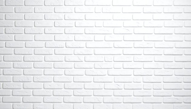 Seamless texture of a white brick wall, evenly lit