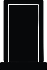 Illustrator Vector Modern black grave rectangular silhouette