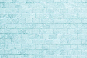Blue brick concrete stone texture for background in wallpaper. Brick wall and sand stone in plaster...