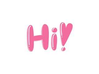Hi! colourful text