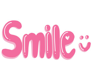 Smile colourful text