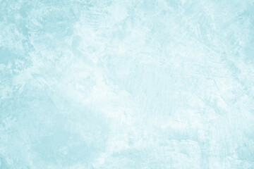 Pastel blue and white concrete stone texture for background in summer wallpaper. Cement and sand wall of tone vintage. Concrete abstract wall of light cyan color, cement texture mint green for design.