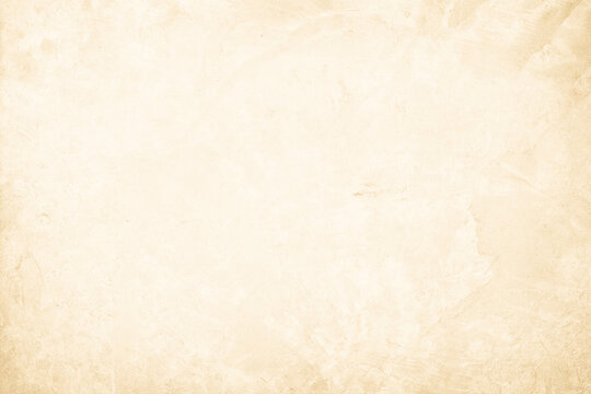 Colour old concrete wall texture background. Close up retro plain cream color cement wall background texture. Design paper vintage parchment element.