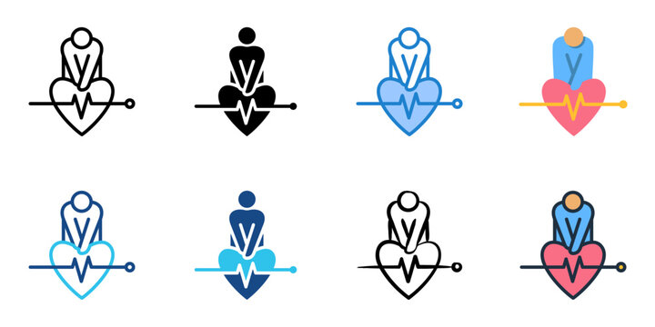 CPR icon set multiple style collection 
