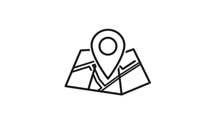 Find location map pin icon for gps navigation destination search and travel route planning concept design