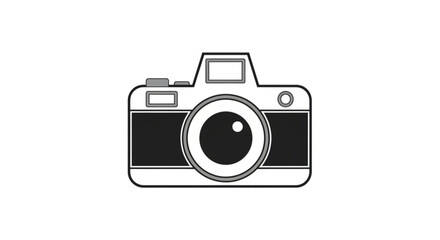 Fototapeta premium Camera vector illustration for photography equipment and digital camera design and photo shooting concept art