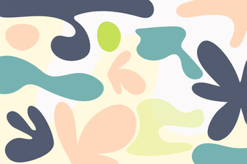 Abstract horizontal background with colorful waves. Trendy vector illustration in style retro 60s, 70s. Pastel colors Style for Print on Textile, Wrapping Paper, Web Design and Social Media