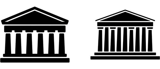 パルテノン神殿　建物　イラスト　シルエット