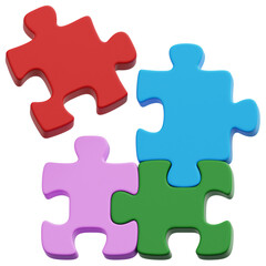 Obraz premium 3D Jigsaw Puzzle Icon