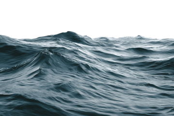 Gentle ocean waves ripple across a sunlit water surface, creating a serene and natural seascape