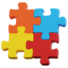 Obraz premium 3D Jigsaw Puzzle Icon