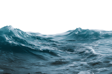 Gentle ocean waves ripple across a sunlit water surface, creating a serene and natural seascape