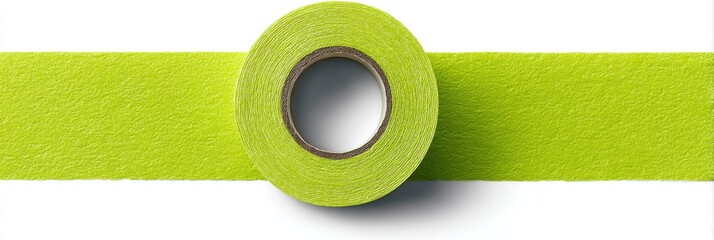 Obraz premium Rolled lime green tape