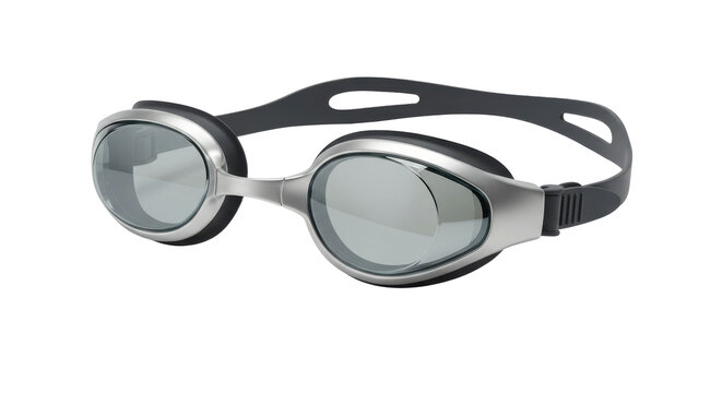 Sleek swimming goggles designed for competitive athletes showcasing advanced features and clarity isolated on white background