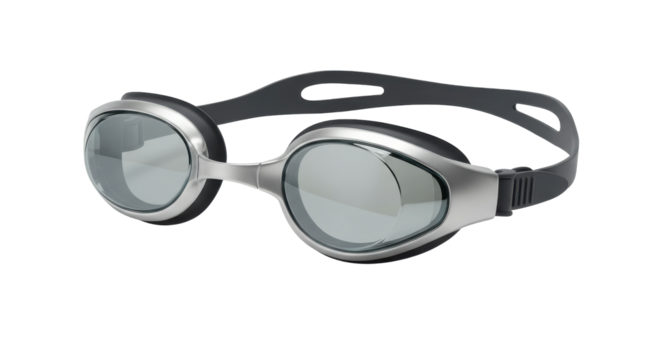Sleek swimming goggles designed for competitive athletes showcasing advanced features and clarity isolated on white background
