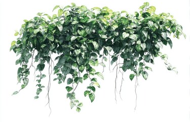 Lush, cascading greenery with hanging vines