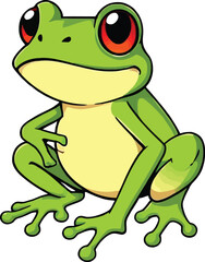 Obraz premium Cute cartoon a illustrator vector poison part frog