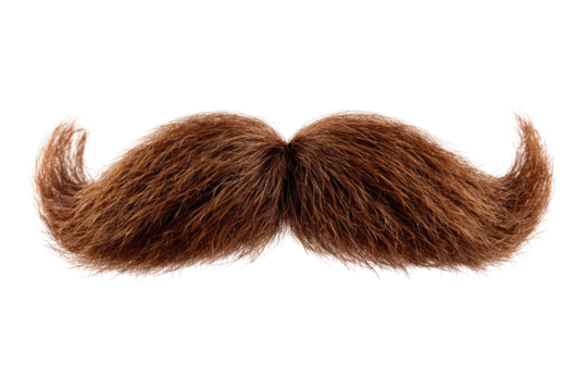 A detailed, light brown mustache