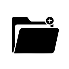 Folder with Plus Symbol Vector Icon