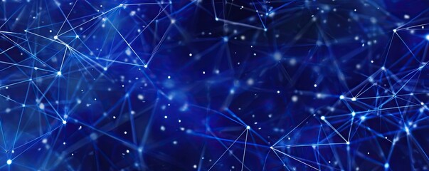 Exploring Digital Network Connections Blue Space Graphic Design in a Technological Environment