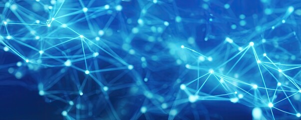 Obraz premium Digital Network Event Virtual Space Abstract Background Glowing Environment High-Tech Viewpoint Blue Concept