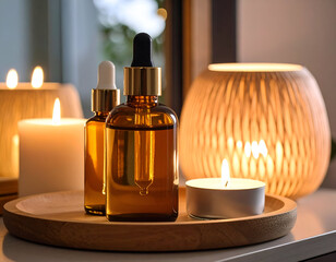 Relaxing Spa Essentials Calming Oils and Candles
