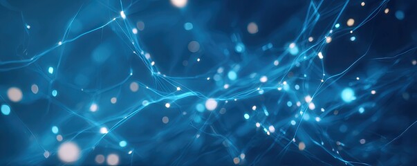 Abstract Background for High-Tech Digital Network Visualization in a Futuristic Virtual Environment