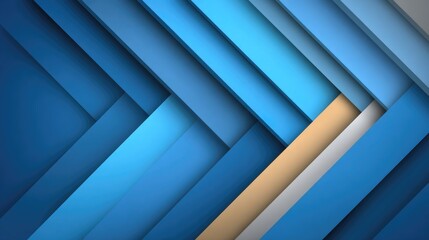 Obraz premium Abstract diagonal stripes of varying blue shades with a single beige and white stripe