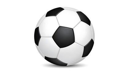 Obraz premium Classic Black and White Soccer Ball Illustration on a Clean White Background