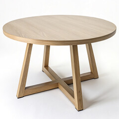 wooden table isolated on white background ideal for furniture design and product photography