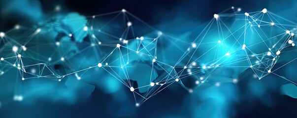 Exploring Digital Connections Virtual Space Graphic Design Abstract Environment Aerial View Network Concept