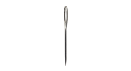 A sleek silver pen standing upright isolated on white background emphasizing its design