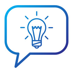 Lightbulb Speech Idea Education Line gradient Icon