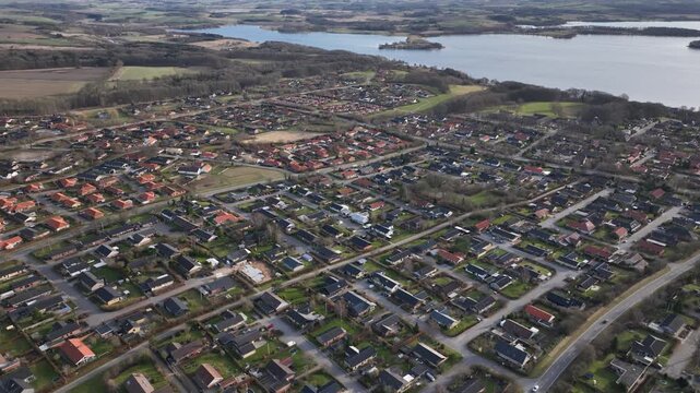 tilt up skanderborg city aerial