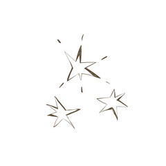 Hand drawn mystical stars vector clipart for stickers stationery home decor and boho design Vector illustration