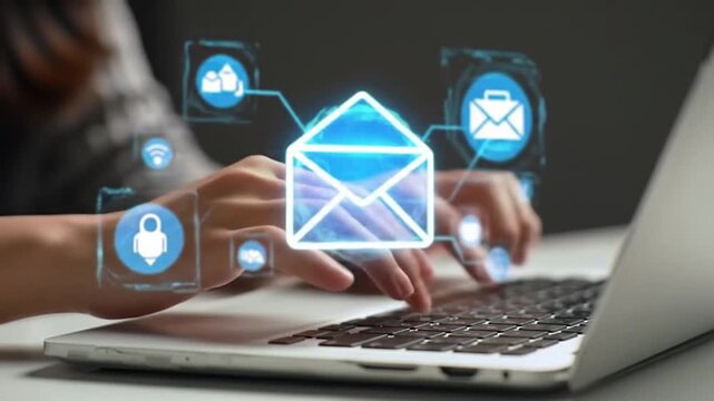 E-Invoice and Digital billing concept, Businessman using laptop to manage electronic statements on virtual screen. E-tax, Digital receipt, Online invoice processing and tax accounting solutions. 
