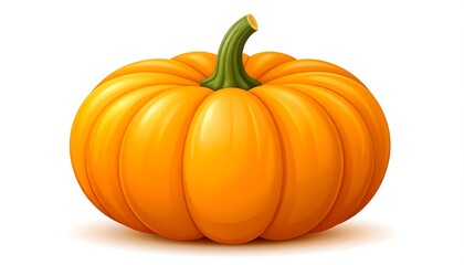 Ripe orange pumpkin, studio shot