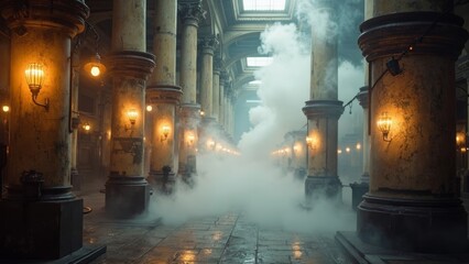 The lighting and smoke of the retro channel